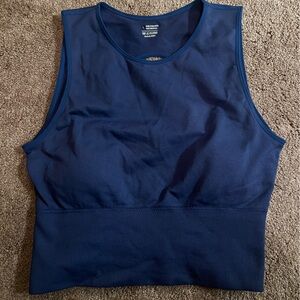 Blue Sleeveless Athletic Top